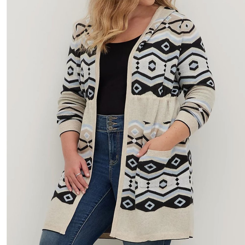 EVERYDAY PLUSH ANORAK HOODED CINCHED WAIST SWEATER